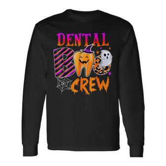 Halloween Dental Boo Crew Th Dentist Spooky Long Sleeve T-Shirt - Thegiftio