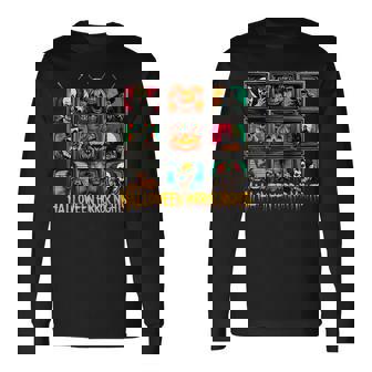Halloween Horror Nights Scary Movie Long Sleeve T-Shirt | Mazezy
