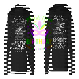 Happy Mardi Gras Birthday Mardi Gras Squad Long Sleeve T-Shirt - Thegiftio