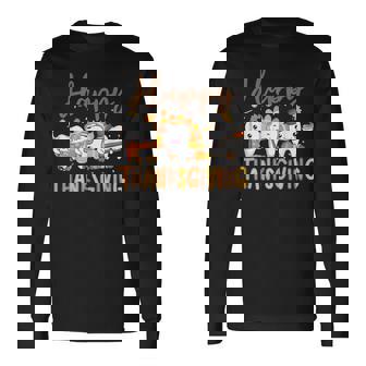 Happy Thanksgiving Dental Tooth Hygienist Assistant Student Long Sleeve T-Shirt | Seseable FR