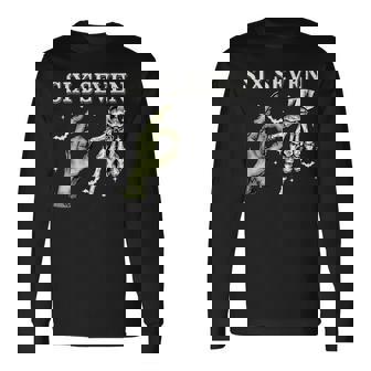 Haunted By 67 – Skeleton Hands Halloween Costume Long Sleeve T-Shirt - Thegiftio