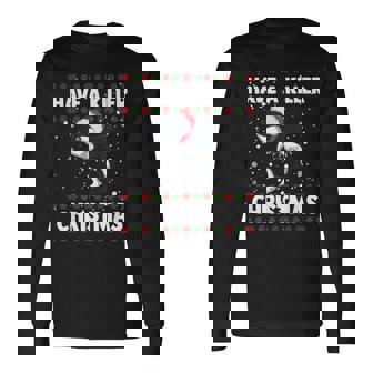 Have A Killer Whale クリスマス サンタ アグリークリスマス シャチ ファニー 長袖Tシャツ - Kawaiitshirt