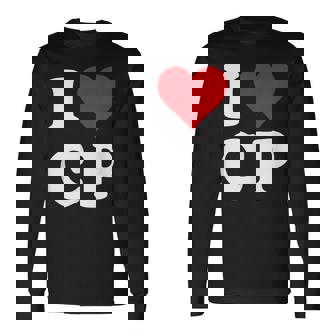 I Heart Cp Initials I Love CP First And Last Name C P Long Sleeve T-Shirt - Monsterry
