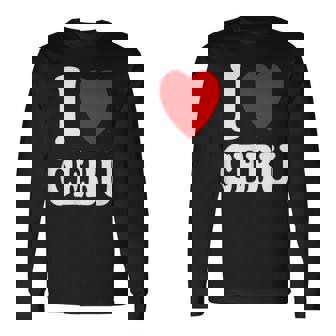 I Heart 愛 セブ 旅行 バケーション ツーリズム フィリピン 長袖Tシャツ - Kawaiitshirt