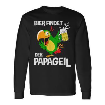 Herren Lustigeratertag Bier Findet Der Papageil Langarmshirts - Geschenkecke