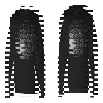 Hole Astronaute Perdu Dans L'espace Illustration Univers T-shirt à manches longues - Cadeauxyz