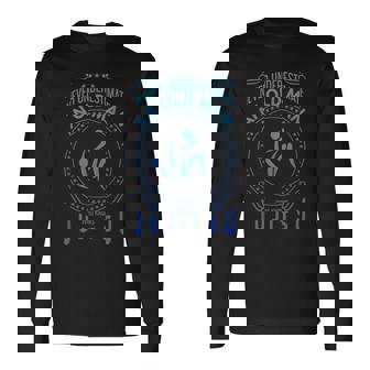 Hombre Regalos De Jujitsu Bjj Nuncaubestimes A Un Anciano Jitsu Camiseta de manga larga - Regaloses