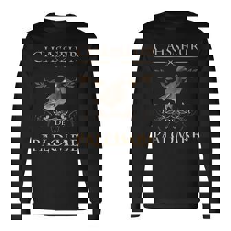 Homme Chasseur De Palombe Cadeau Chasse Pour Papa Papy T-shirt à manches longues - Cadeauxyz