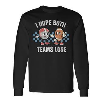 I Hope Both Teams Lose Retro Vintage Football Lovers 2026 Long Sleeve T-Shirt | Seseable UK