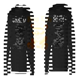 Hug Life Street Bear Hip Hop Pun Graphic Long Sleeve T-Shirt | Seseable UK