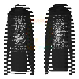 Husky Dad Dog Owner Husky Dog Lover Dad Long Sleeve T-Shirt - Monsterry