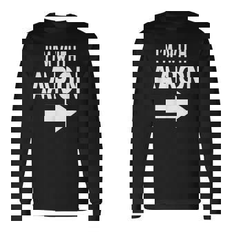 I'm With Aaron 名前 Aaron 長袖Tシャツ - Kawaiitshirt