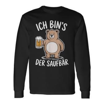 Ich Bins Deraufbäraufen Bier Alkohol Party Langarmshirts - Geschenkecke