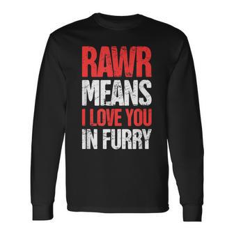 Ich Liebe Dich Bedrucktes Furry Langarmshirts - Geschenkecke
