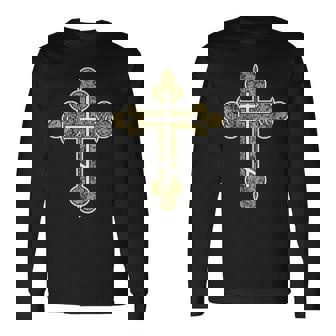 Icxc Nika Croix Christogrammeintage Orthodoxe Chrétien T-shirt à manches longues - Cadeauxyz