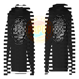 Idée Originale Papou Noël Humour Homme Papa Futur Papa 2026 T-shirt à manches longues - Cadeauxyz