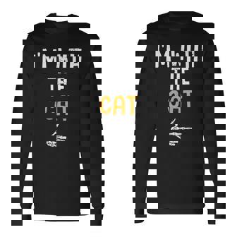 I'm With The Cat Costume Halloween Matching Couple Long Sleeve T-Shirt - Thegiftio