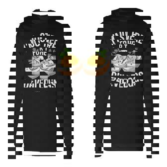 I'm Just Here For The Deviled Eggs Thanksgiving Food Family Long Sleeve T-Shirt - Monsterry