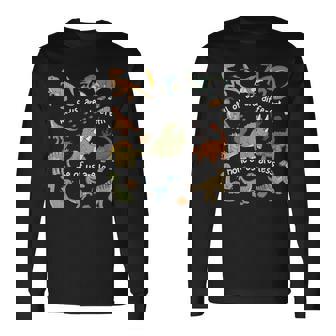 Inclusion Dinosaur All Of Us Are Different None Are Less Long Sleeve T-Shirt - Monsterry