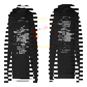 Instrument De Musique Cadeau Drums Baguettes De Batterie T-shirt à manches longues - Cadeauxyz