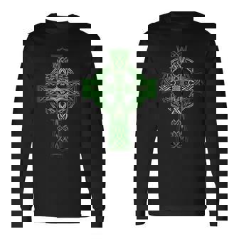 Irish Celtic Cross Knot Christian Holy Trinity Scottish Celt Long Sleeve T-Shirt | Mazezy