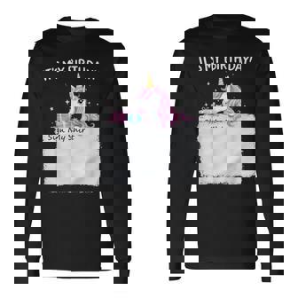 It's My Birthday Sign My Novelty Party Unicorn Long Sleeve T-Shirt | Seseable FR