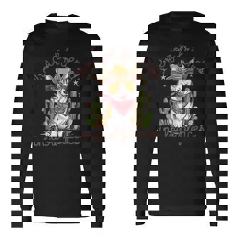 I've Got Friends In Low Places Corgi Vintage Western Long Sleeve T-Shirt - Monsterry