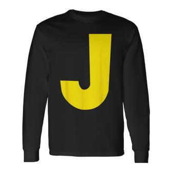 J Letter Chipmunk Group Matching Halloween Letter J Long Sleeve T-Shirt - Thegiftio UK