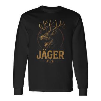Jäger Hirschmotiv Jäger Jagd Jägerinnen Langarmshirts - Geschenkecke