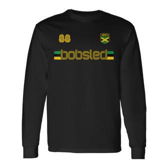 Jamaica Bobsled Team Vintage Jamaican Flag Clothing Long Sleeve T-Shirt | Mazezy
