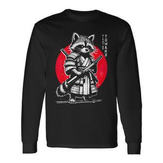 Japanese Tanuki Raccoon Long Sleeve T-Shirt - Thegiftio UK