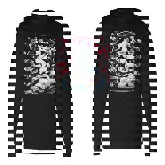 Japonais Kitsune Yokai Blanc Renard Fantôme Ukiyo-Eintage T-shirt à manches longues - Cadeauxyz