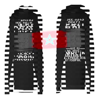 Je Neuis Pas Parfait Mais Marocain Humour Maroc Cadeau T-shirt à manches longues - Cadeauxyz