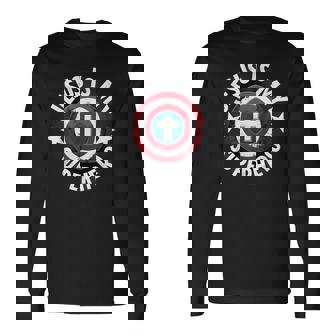 Jesus Is My Superhero Christian Long Sleeve T-Shirt | Mazezy