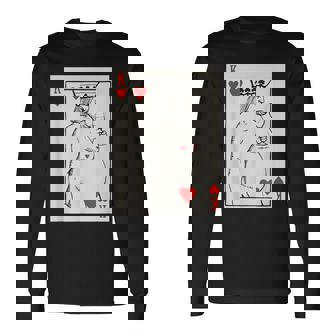 Jeu De Cartes En Forme De Cœur Roi Avecin T-shirt à manches longues - Cadeauxyz