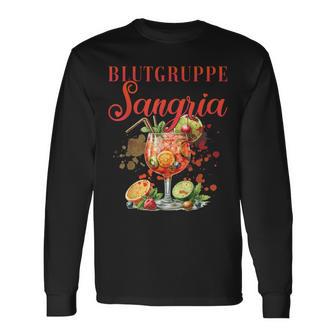 Junggesellinnenabschied Blutgruppeangria Cocktail Für Barkeeper Langarmshirts - Geschenkecke