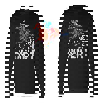 Just Get Over It 馬ショー ジャンピング乗馬 長袖Tシャツ - Kawaiitshirt