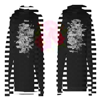 Just Pretty Watercolor Lush Pink Peonies Long Sleeve T-Shirt - Thegiftio