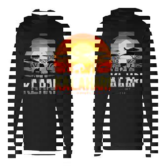 Kalahari Desert Africa Safari Elephant Sunset Long Sleeve T-Shirt | Mazezy
