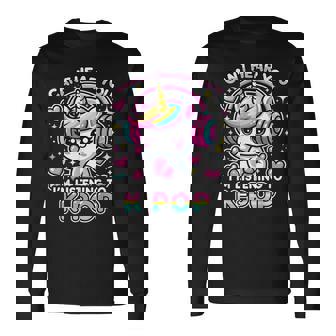 Kawaii Unicorn Can’T Hear You I’M Listening To K-Pop Long Sleeve T-Shirt | Mazezy