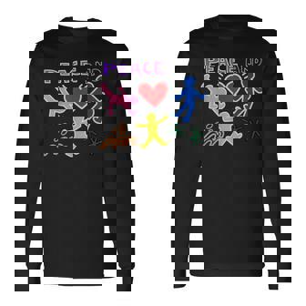 Keith Graffiti Peace And Love Art Bold Bright Cartoon Long Sleeve T-Shirt - Thegiftio
