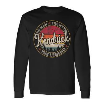 Kendrick The Man The Myth The Legend Personalized Name Long Sleeve T-Shirt - Thegiftio