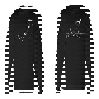 Kitesurfing Heartbeat Kiteboarding Surfboard Long Sleeve T-Shirt | Mazezy