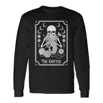 The Knitter Tarot Card Long Sleeve T-Shirt - Thegiftio UK