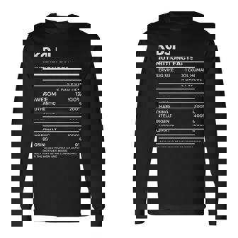 Koji 栄養成分表示 長袖Tシャツ - Kawaiitshirt