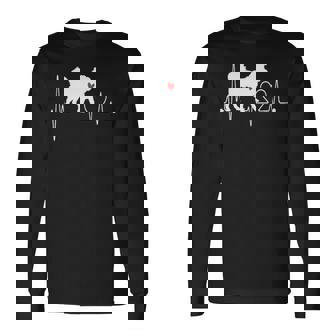 Kokoni Grecia Cane Battito Cardiaco Ecg I Miei Caniono Il Mio Cardio Maglia A Manica Maglietta a maniche lunghe - Novitaregali