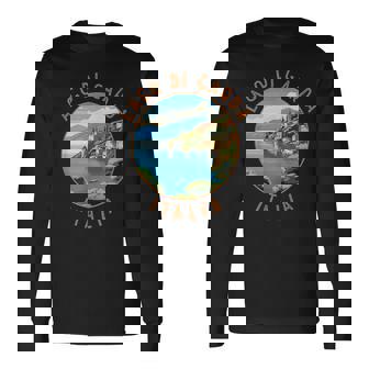 Lago Di Garda Italia Retro Cerchio Distressed Maglietta a maniche lunghe - Novitaregali