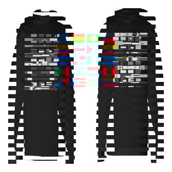 Latin American Flags Hispanic Heritage Month Long Sleeve T-Shirt | Mazezy