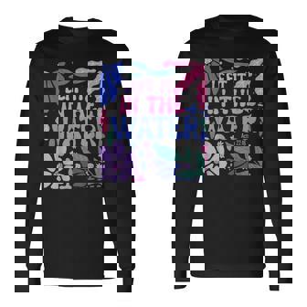 Left It In The Water Baptism Christian Baptized Boho Flowers Long Sleeve T-Shirt | Seseable UK