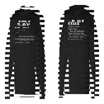 Leg Day Definition Ropa Divertida De Entrenamiento Para Gimnasio Camiseta de manga larga - Regaloses